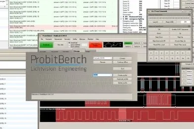 ProbitBench DALI analytics & testing software user interface screenshot